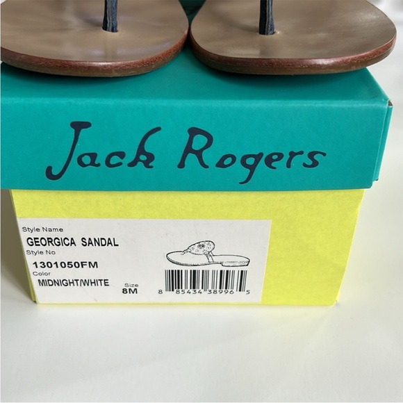 Jack Rogers Georgica Sandal in Midnight/White - Picture 9 of 9